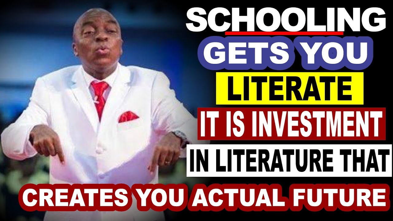 Schooling gets you literate, it is investment in literature that creates your actual future