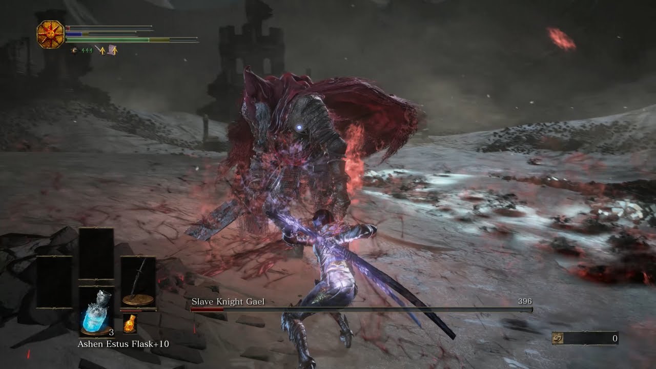 Slave Knight Gael (No-Hit w/ Frayed Blade) - Dark Souls 3
