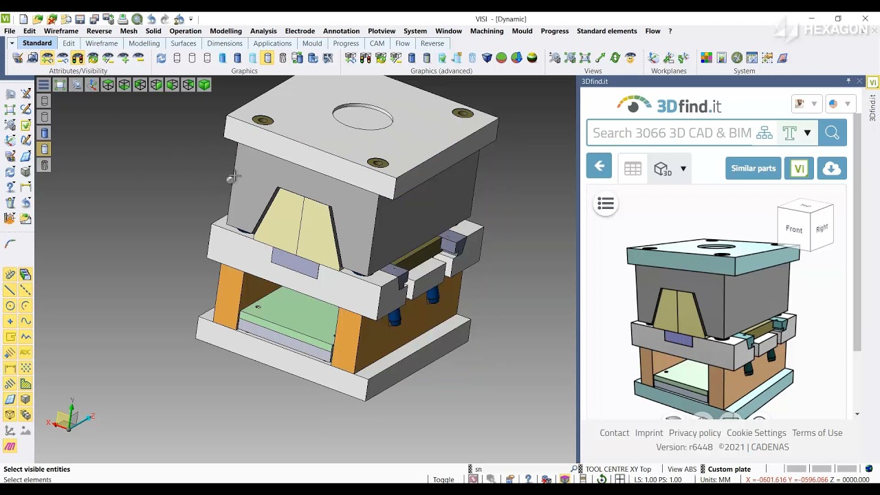 STANDARD ELEMENTS - Load parts by 3Dfind.it | VISI 2022.0