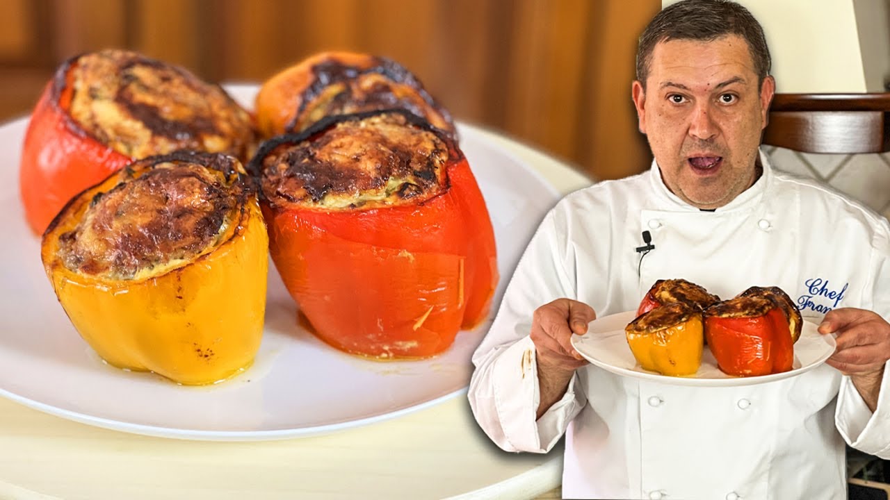 PEPERONI RIPIENI al FORNO - La Ricetta Classica del Peperone IMBOTTITO