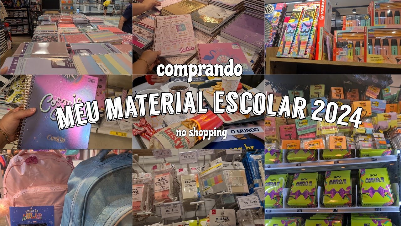 VLOGAO COMPRANDO MEU MATERIAL ESCOLAR 2024 E MAIS...