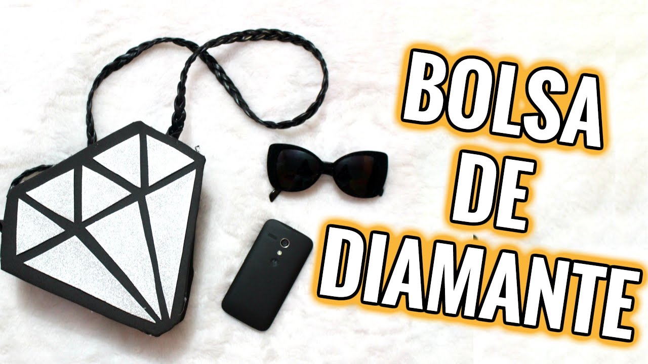 DIY bolsa de diamante de eva | Faça você mesma super fácil