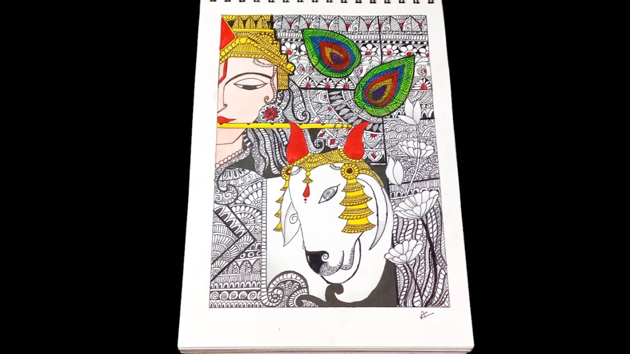 Krishna Mandala Art || Cows and Krishna Have Always Been Together || Mandala Art