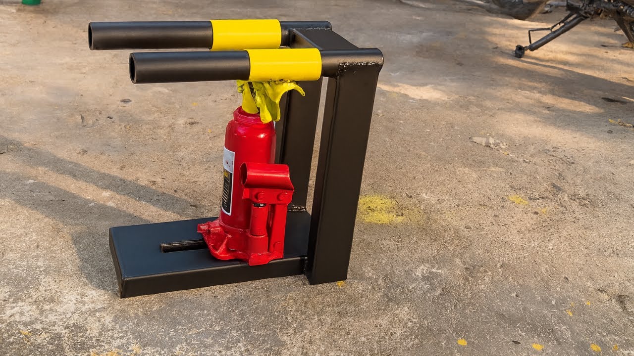 How I Made a Simple Steel Pipe Bending Tool Using a Powerful Hydraulic Jack