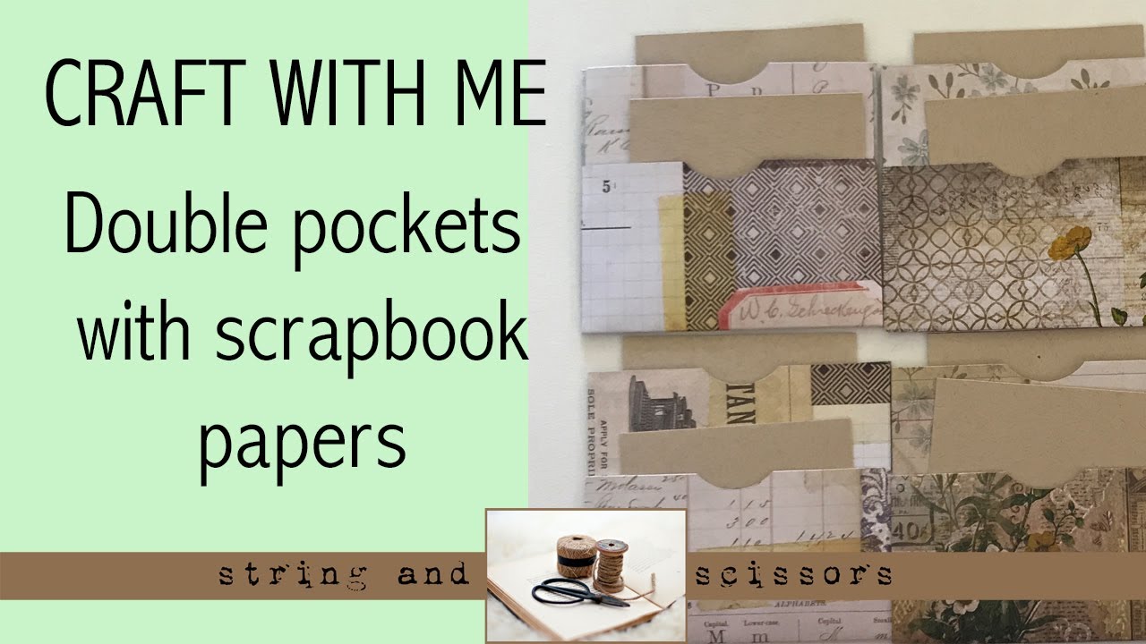 Making double pockets for junk journals with leftover scrapbooking paper