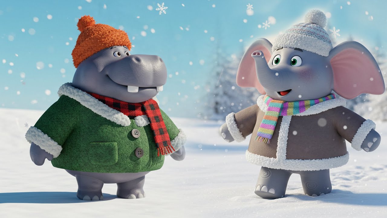 Winter Safari Animal Sounds Song | Animals Song for Kids | Fun Nursery Rhymes