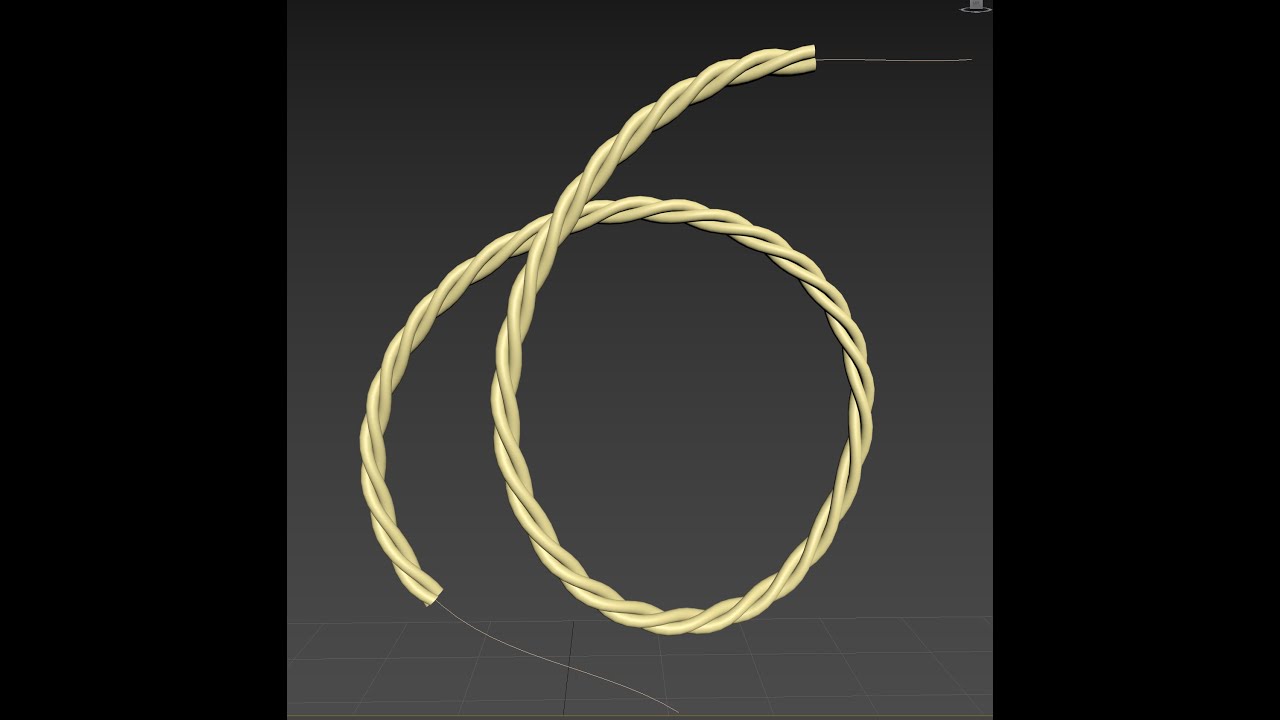 [3DS Max - 2 minutes] Create a Bended Rope: Twist, Path Deform, Create & Modify Spline, Reset XForm