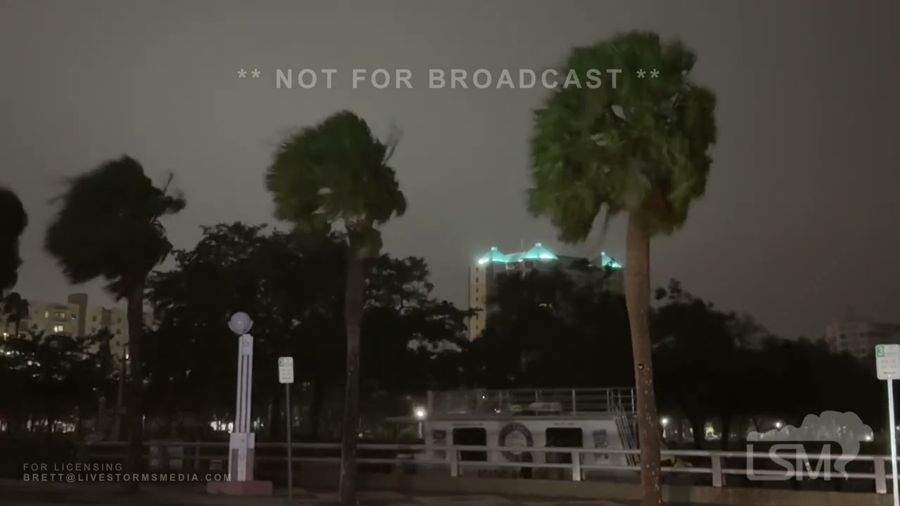 10-09-2024 Sarasota, FL - Hurricane Milton Eye Wall and Power Explosions