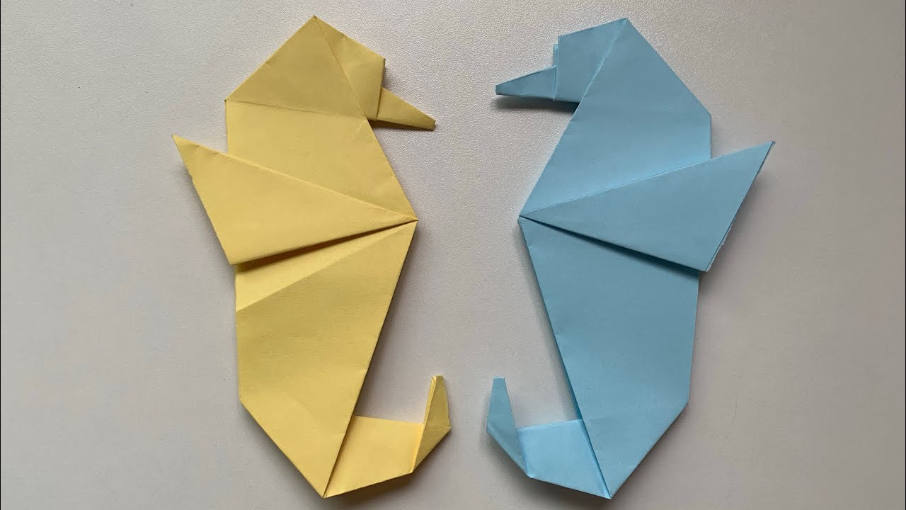 Como Fazer Um Cavalo Marinho De Papel - Origami Cavalo Marinho