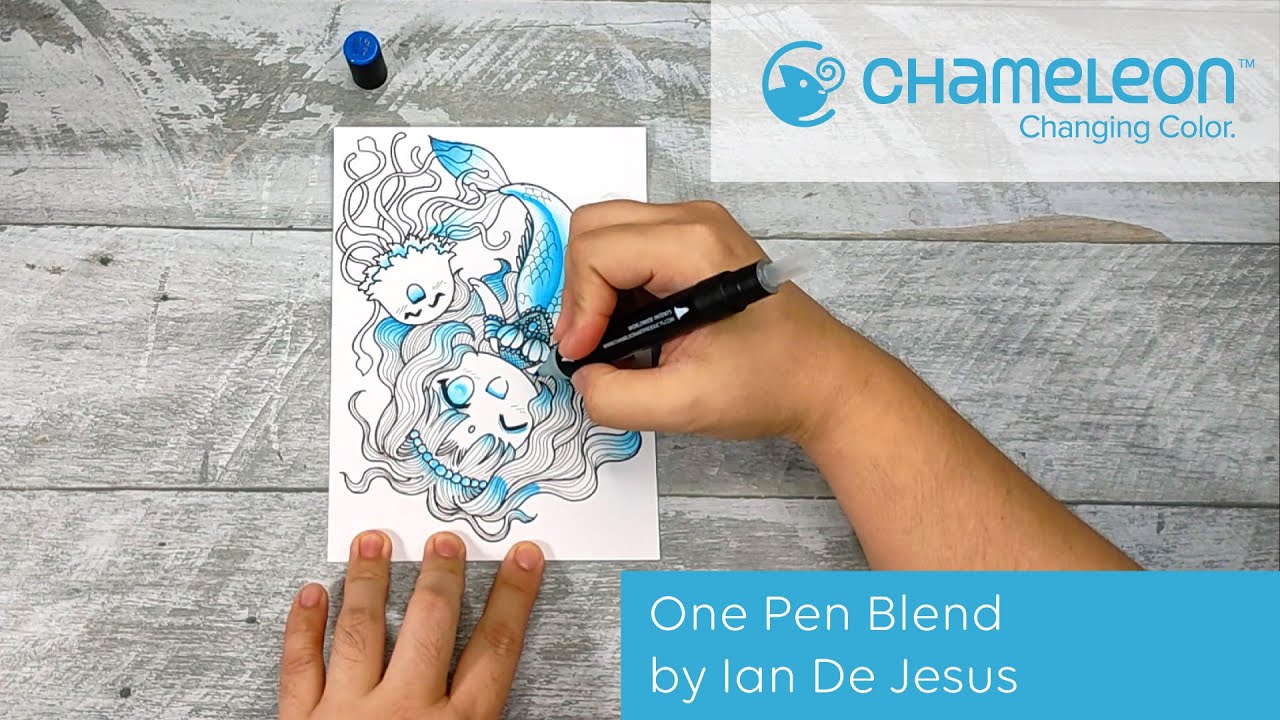 One Pen Color Blending with Alcohol Markers by Ian De Jesus
