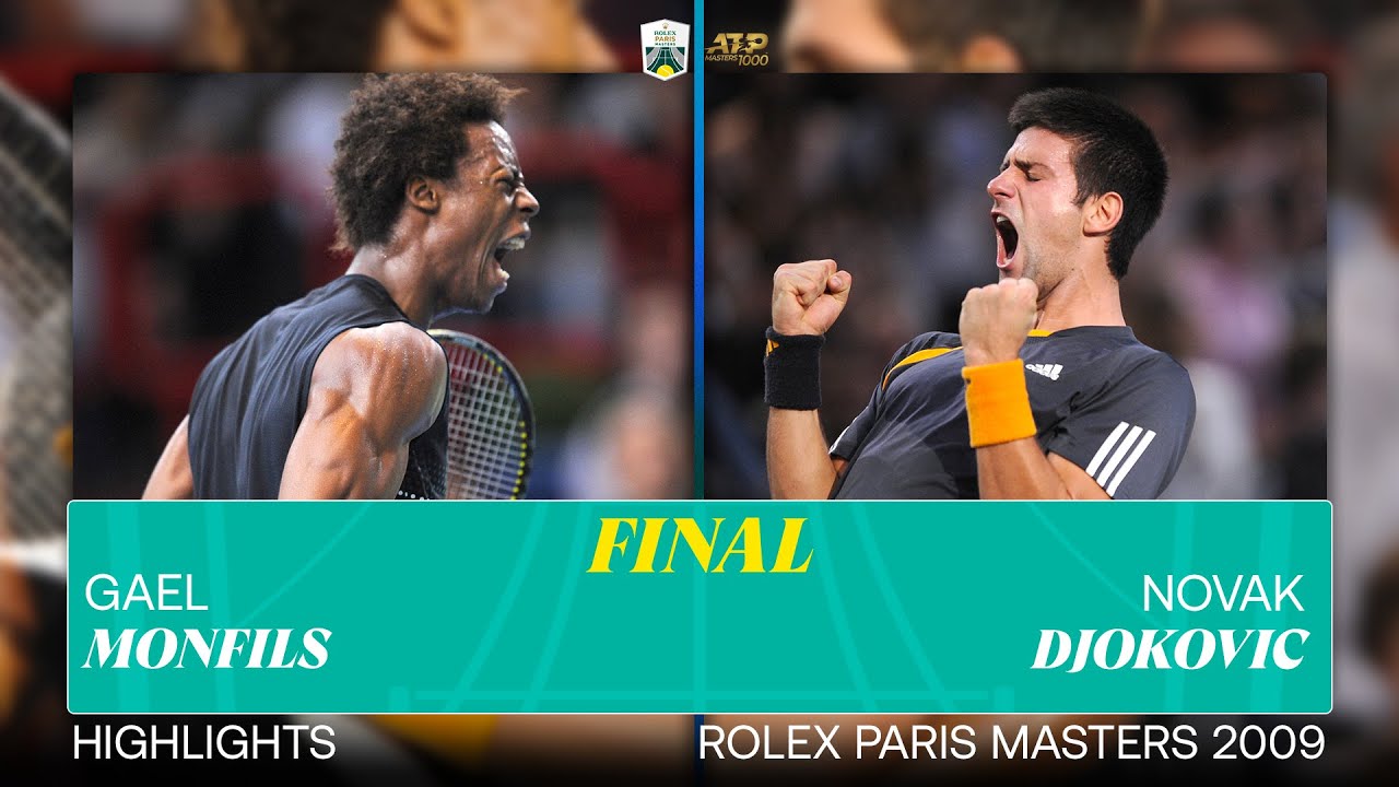 Novak Djokovic vs Gael Monfils 2009 Highlights | Rolex Paris Masters | Rolex Paris Masters