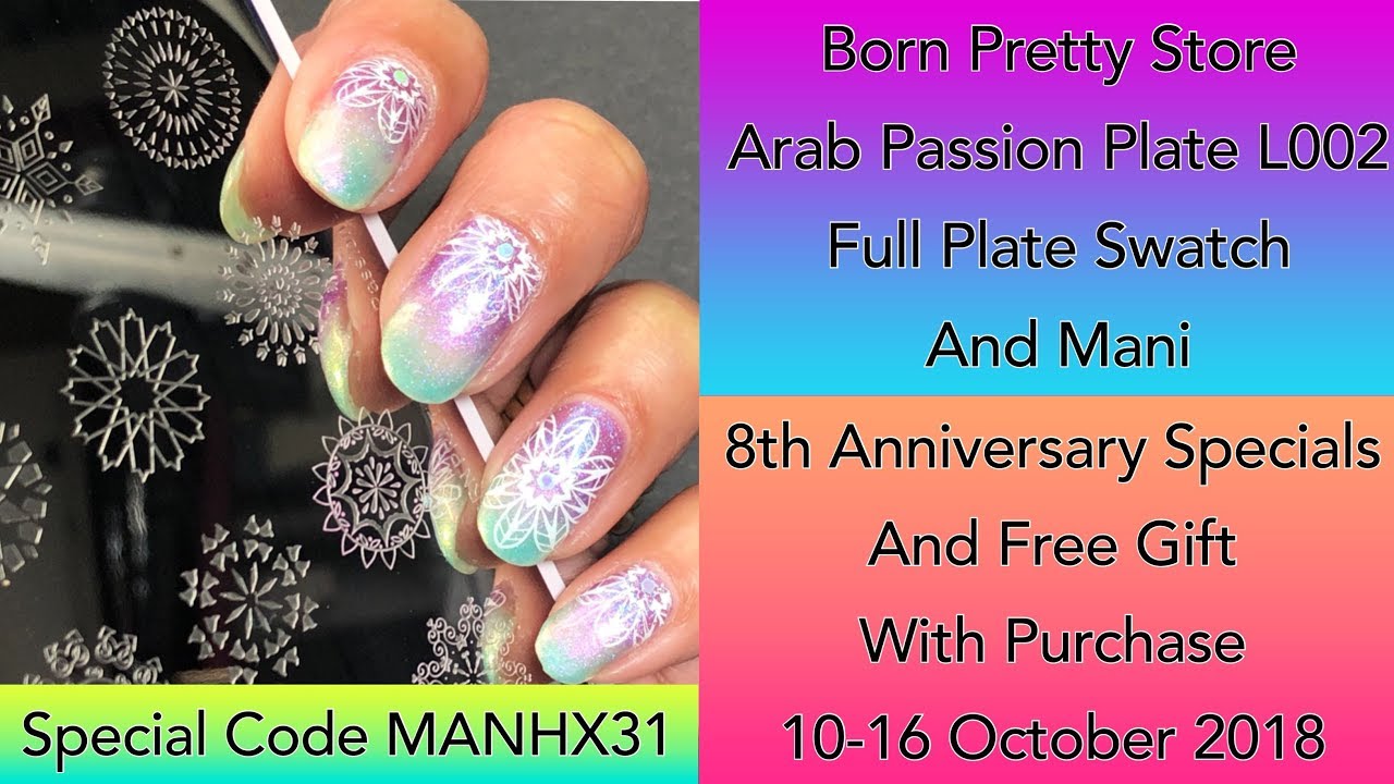 Arab Passion Plate L002 || Born Pretty Store || Discount Code MANHX31 || 8th Anniversary Specials!