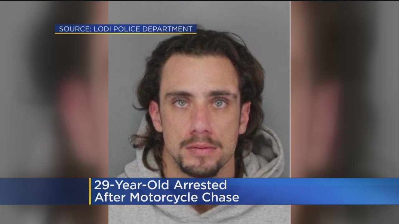 Lodi Police Motorcycle Rider After Chase