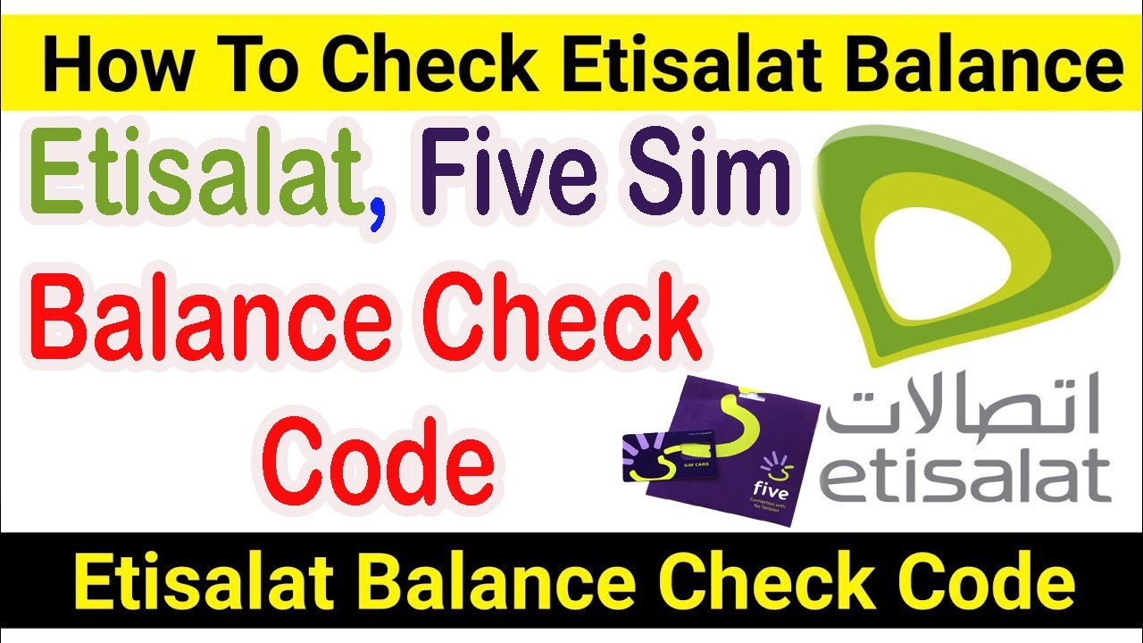 Five sim # Etisalat Balance check Code| How to check Etisalat/Five Sim prepaid balance
