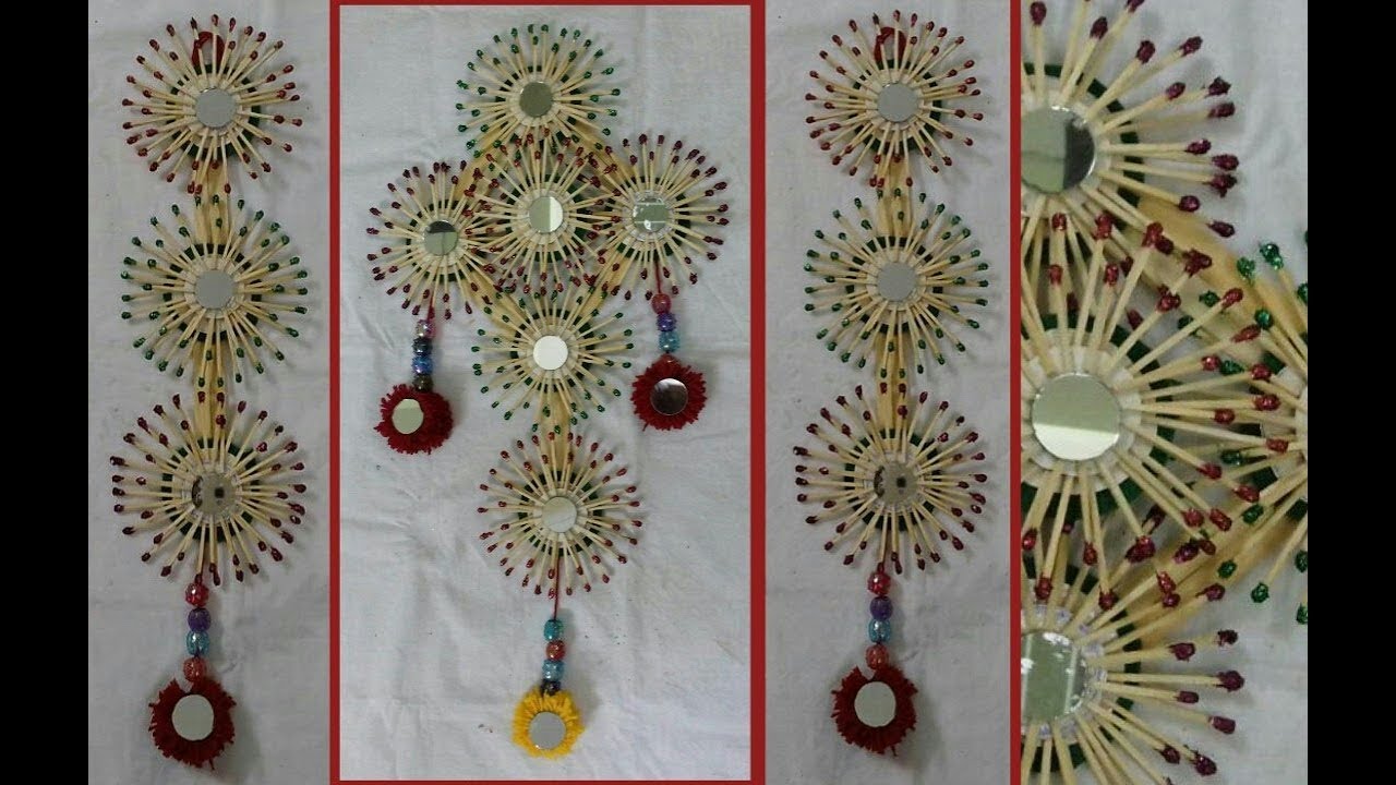 MATCHSTICK CRAFT IDEA / WALL HANGING WITH MATCHSTiCK / HOME DECOR / ROOM DECOR – SS ART CREATIONS