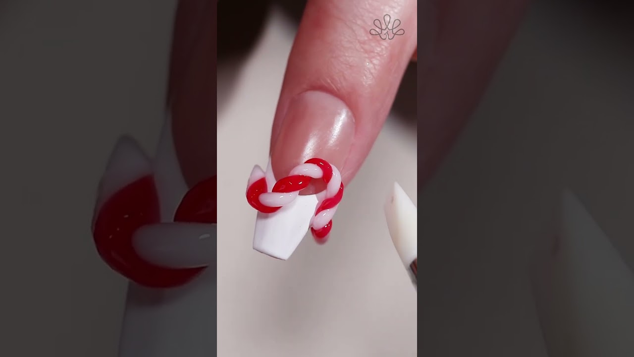 Nail Tips!!! How to Get a 3D Candy Cane Nail?