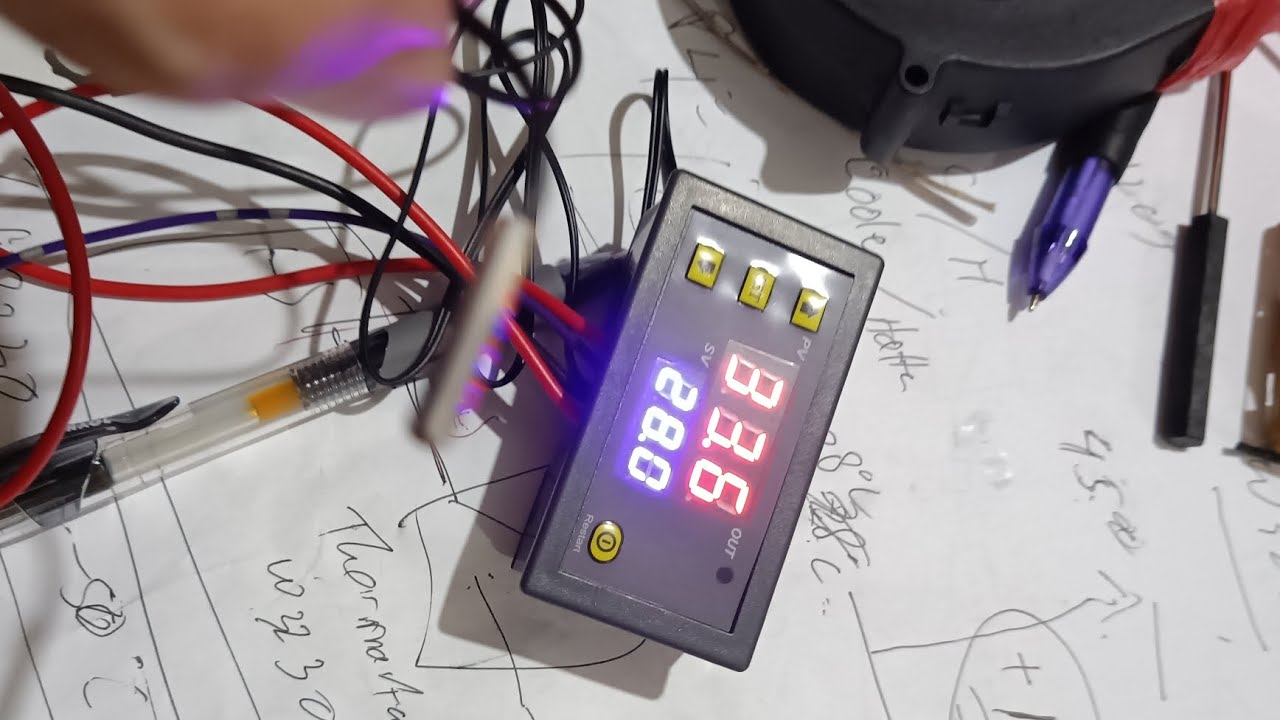 Thermostat Digital W3230 12Voltdc sebagai relay 20A pengatur suhu pd Votol Controller Molis Polytron