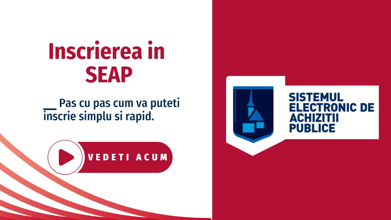 Inregistrare SEAP / SICAP, Creare Cont pas cu pas, in doar 5 minute