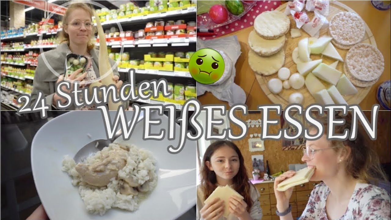 Ein Tag NUR WEISSES Essen 🍚🥛🍽 | Challenge