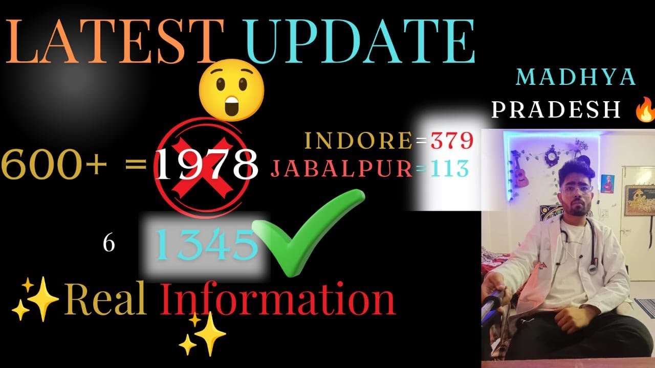UNDERGROUND REALITY 😱 cutoff decrease || Latest Update For MP State Counselling 2024 || #mbbs #neet
