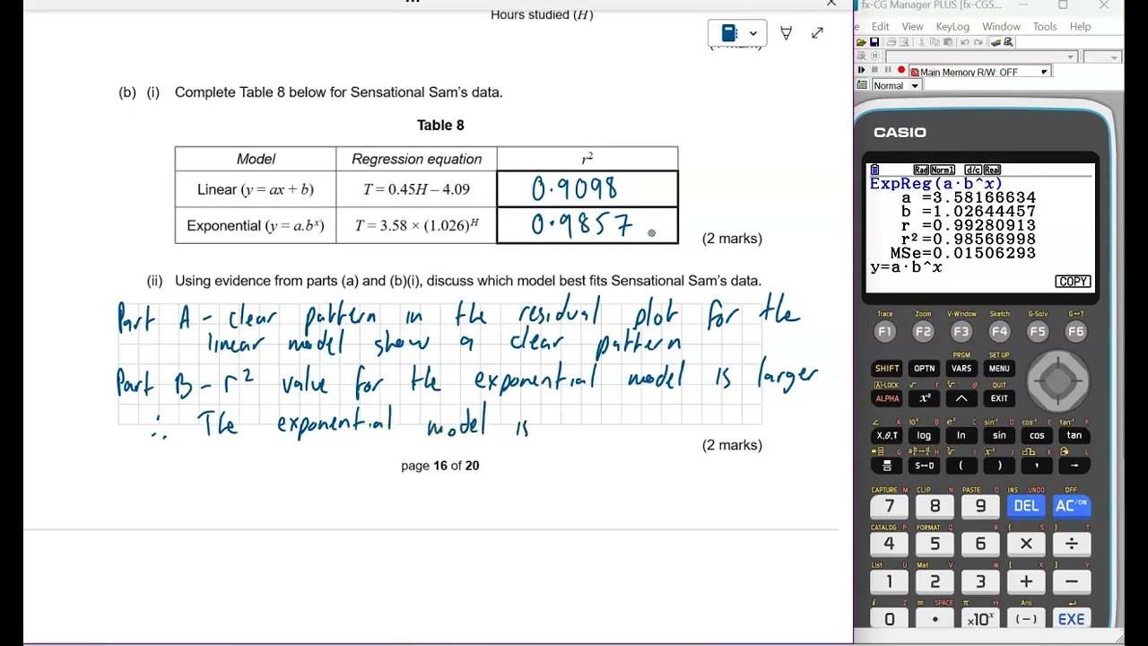 2023 SACE General mathematics Exam - question 7