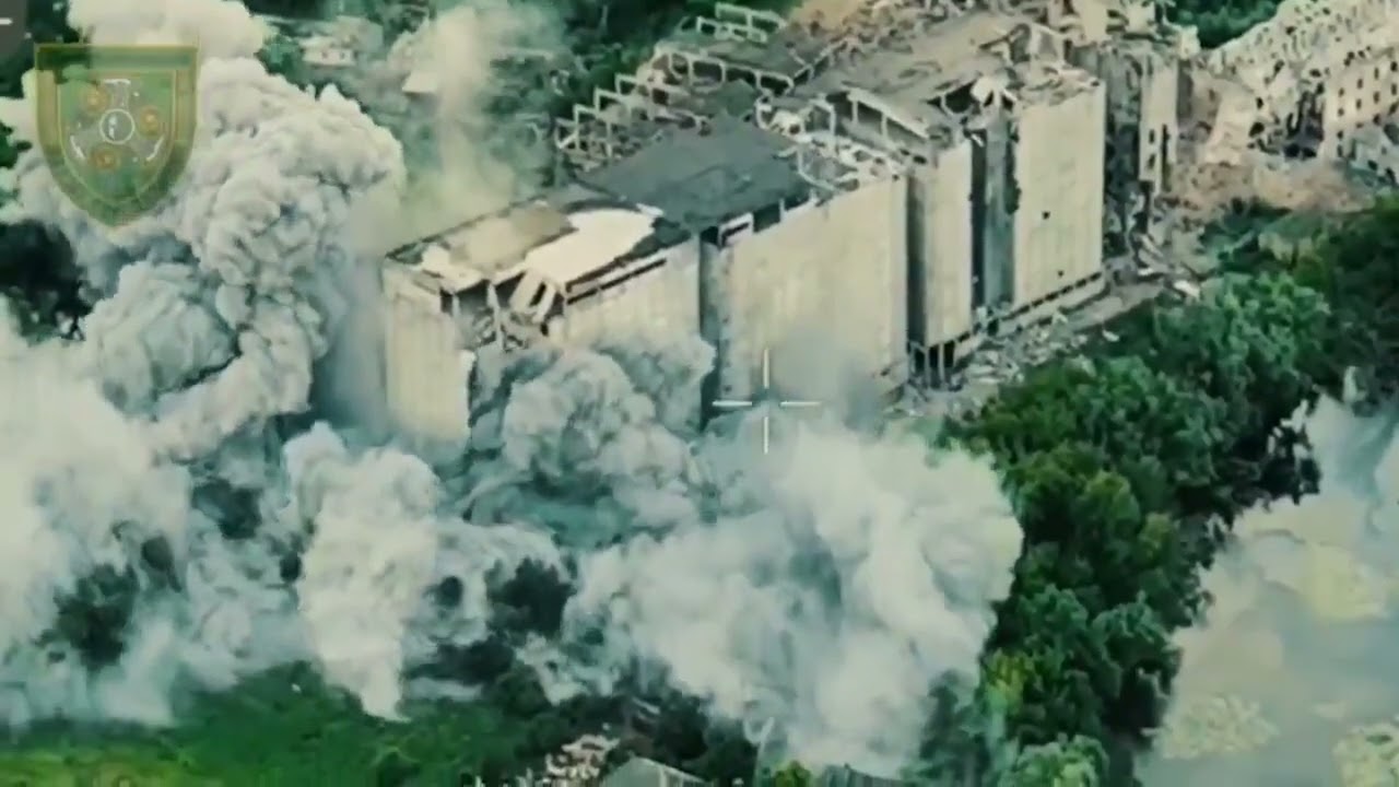 Nice Air Strike on Russian Occupied Building in Tetkino, Kursk