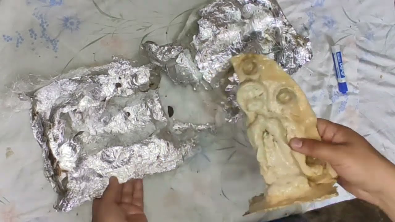 como hacer un molde de caucho latex fácil de una figura religiosa
