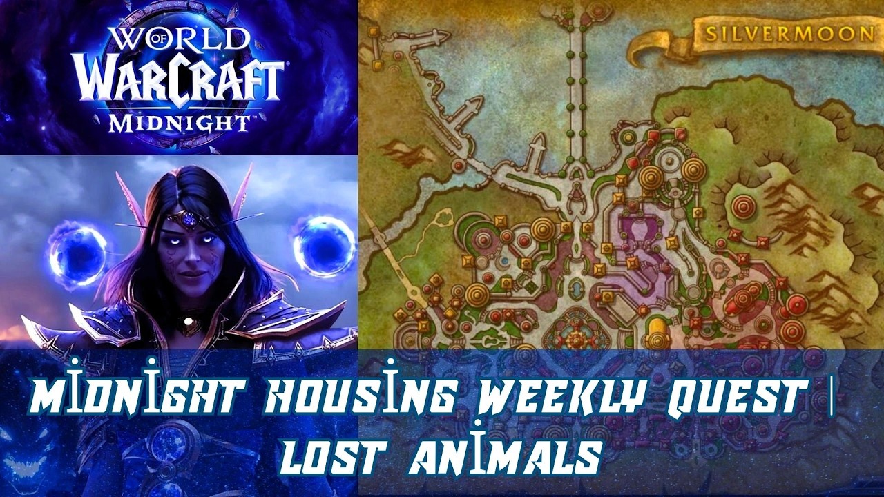 Midnight Housing Weekly Quest | Lost Animals | Find 10 Lost Cats | Warbound Pack of Hero Dawncrests