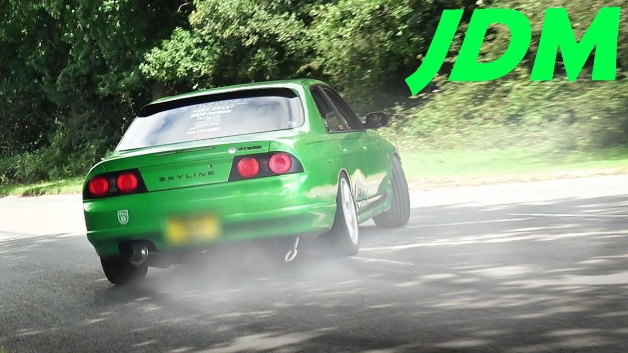 Japanese Cars Leaving a Car Show SIDEWAYS!