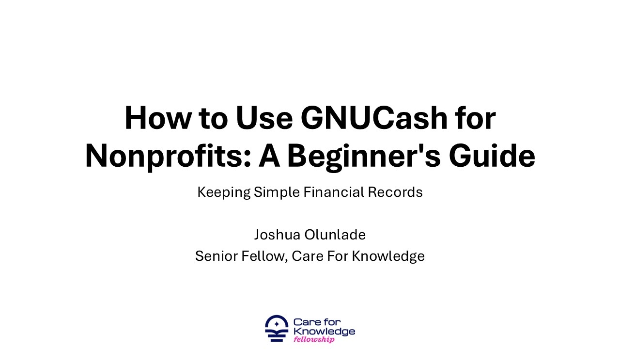 Free Nonprofit Accounting with GNUCash | Beginner Tutorial