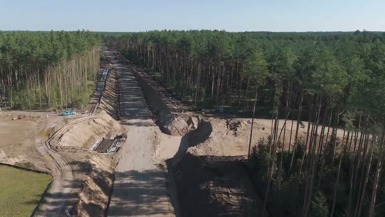 Postęp prac obwodnica DK22 Szwecja - sierpień 2025