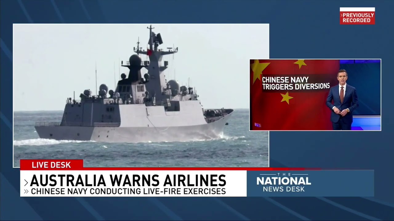 Australian military on alert as 3 Chinese warships sail near coast in unusual move