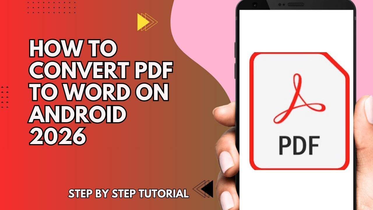 HOW TO CONVERT PDF TO WORD ON ANDROID 2026 | STEP BY STEP TUTORIAL | QINLEE