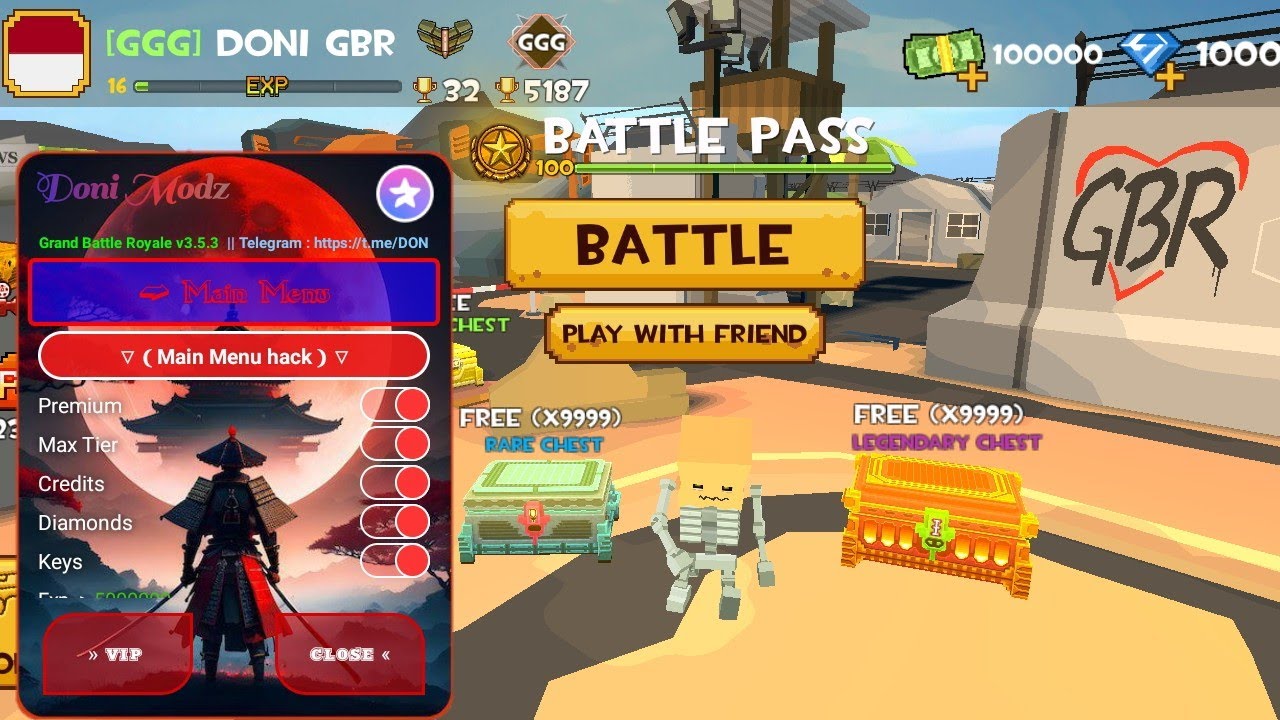 Grand Battle Royale Mod Menu version 3.5.3 | DONI GBR YT