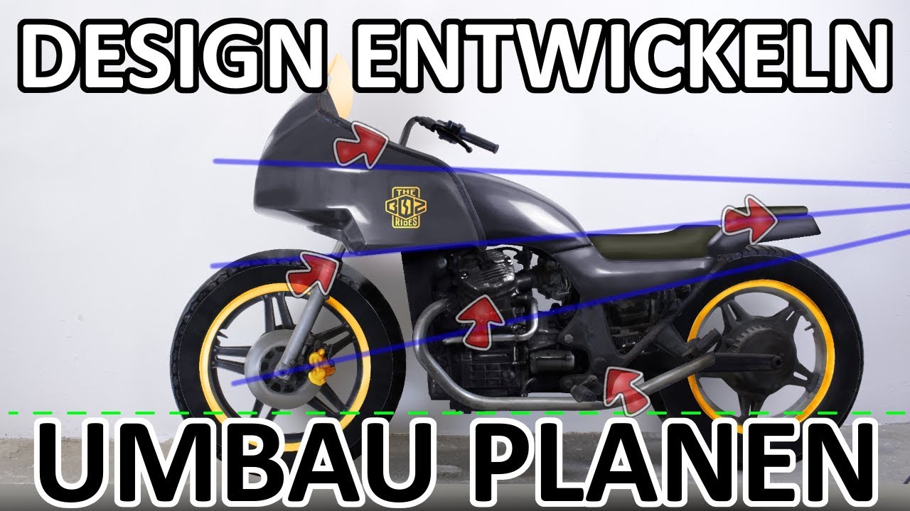 Motorrad Design Skizze erstellen und Umbau planen + GIMP Zeitraffer