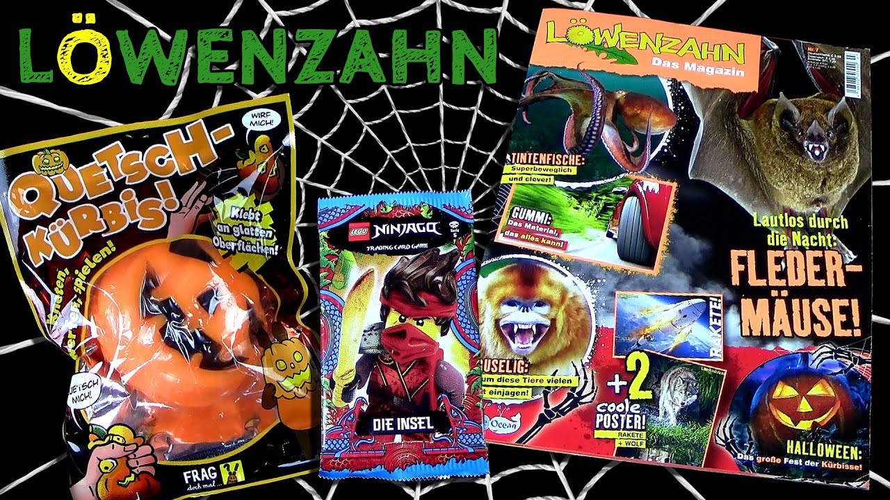 Löwenzahn Magazin Nr. 7 mit Halloween Kürbis zum quetschen & Ninjago ™ Karten