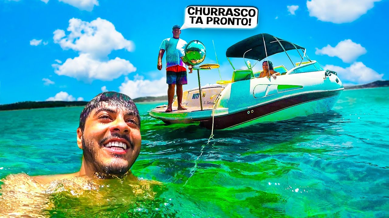 Pegamos uma LANCHA e fizemos um CHURRASCÃO EM ALTO MAR 🔥