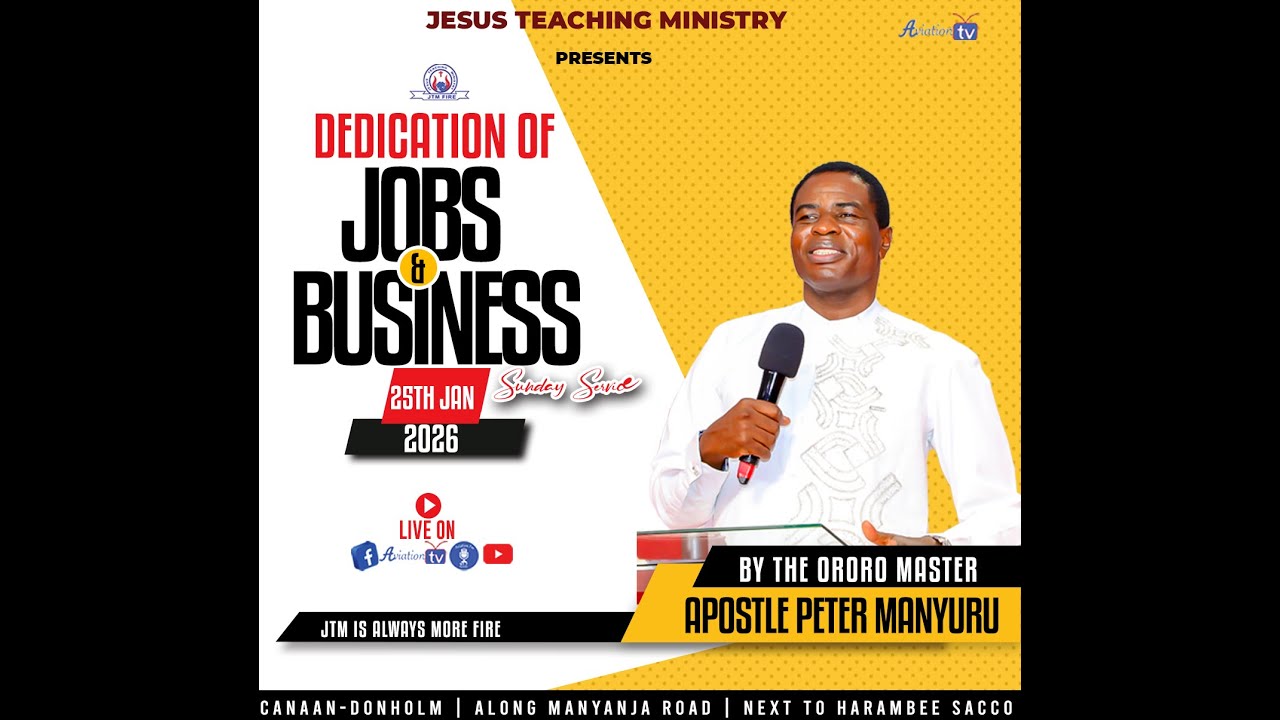 DEDICATION OF JOBS AND BUSINESS SUNDAY SERVICE.