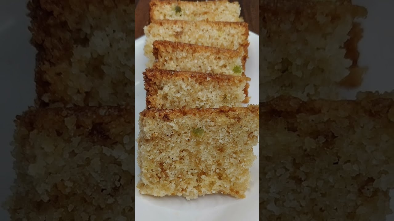 एकदम म्हणजे एकदमच सोपा रवा आणि गव्हाच्या पिठाचा मस्त चवीचा केक | rava wheat flour cake | easy cake