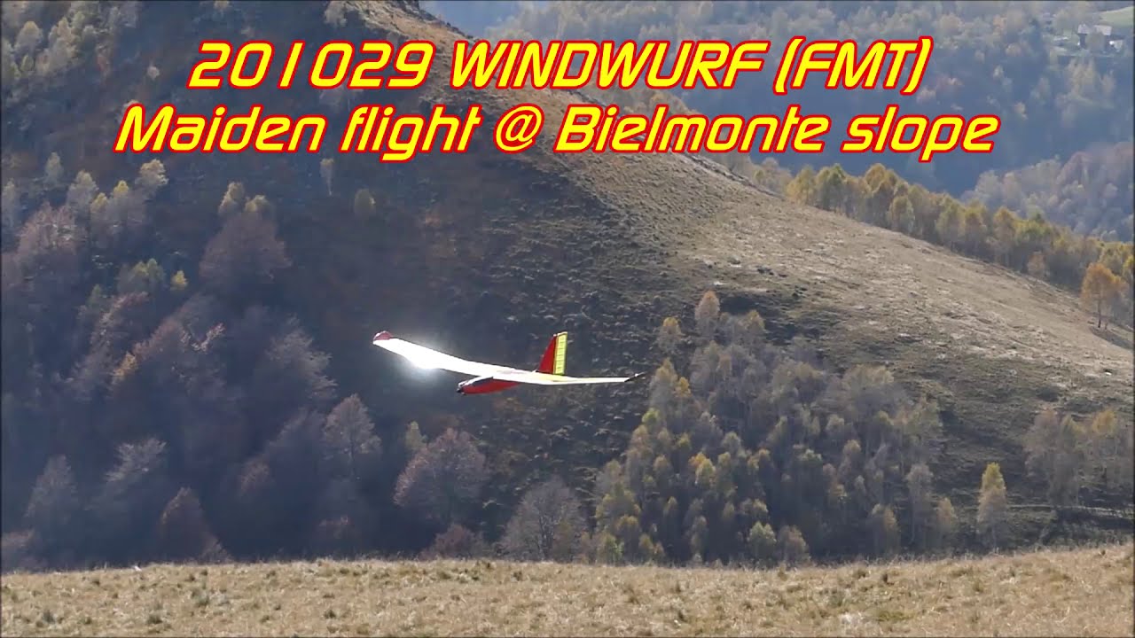 201019 WindWurf (FMT) - flying wing - maiden flight at Bielmonte slope