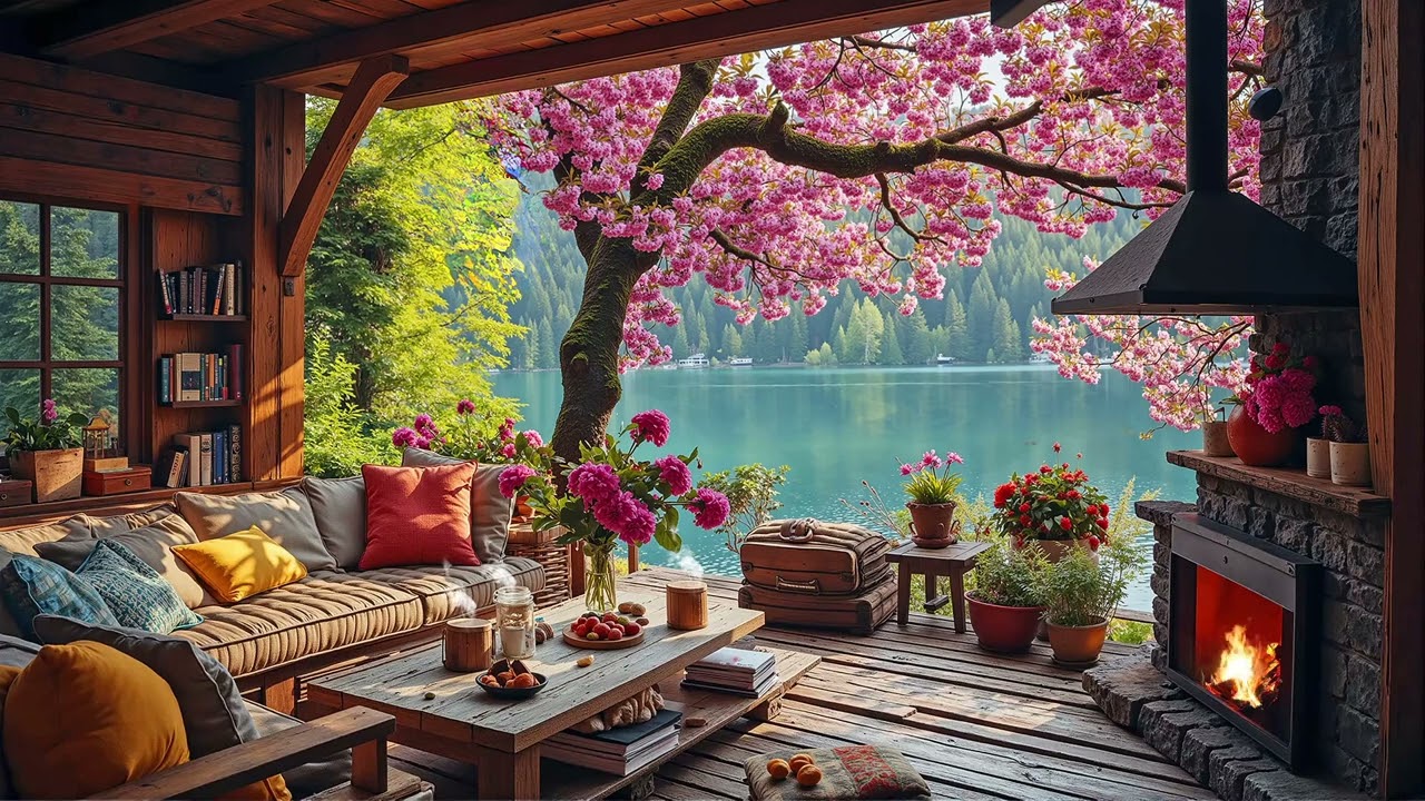 Smooth Spring Jazz 🌸 Coffee Shop Music for Stress Relief & Focus
