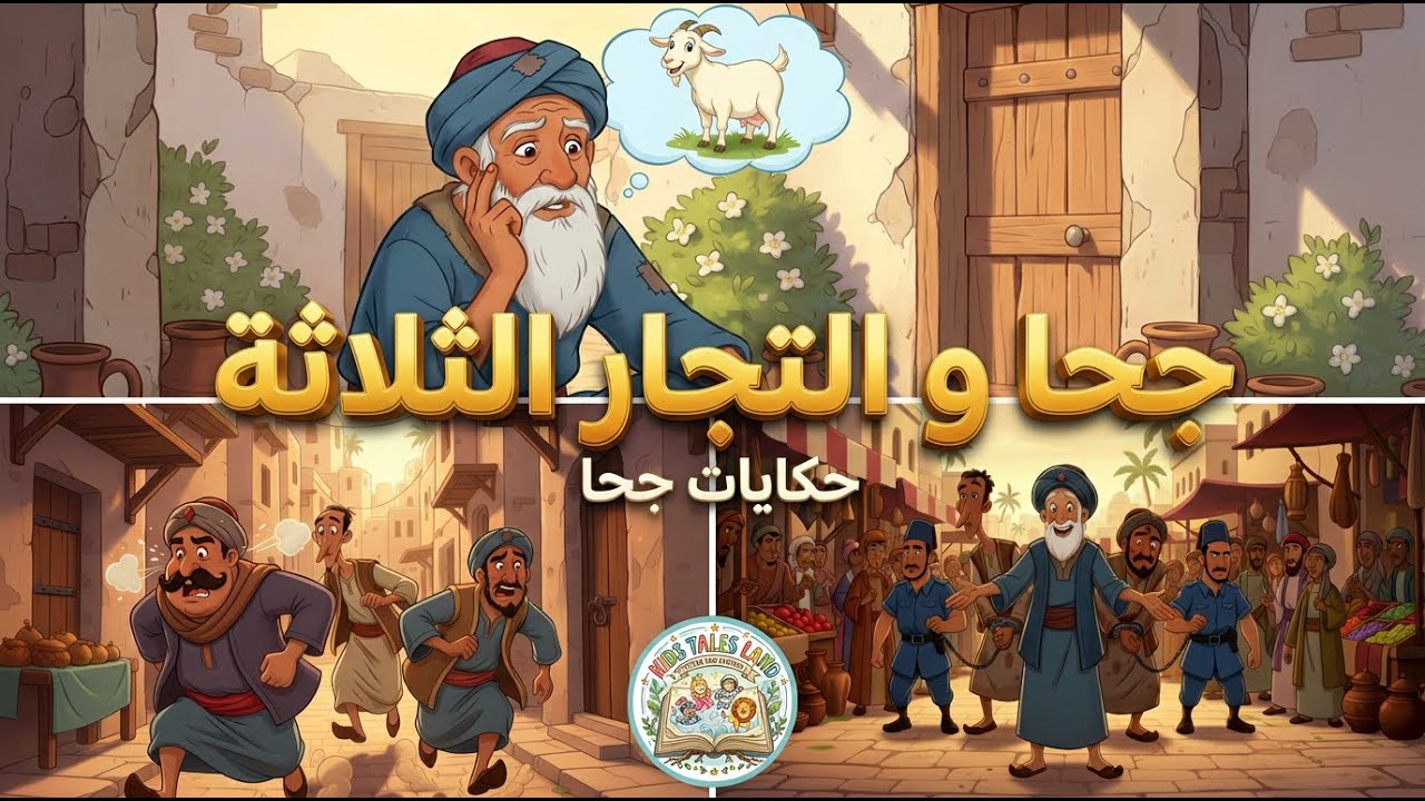 قصة جحا والتجار الثلاثة | من أطرف نوادر جحا | قصص اطفال قبل النوم | رسوم متحركة