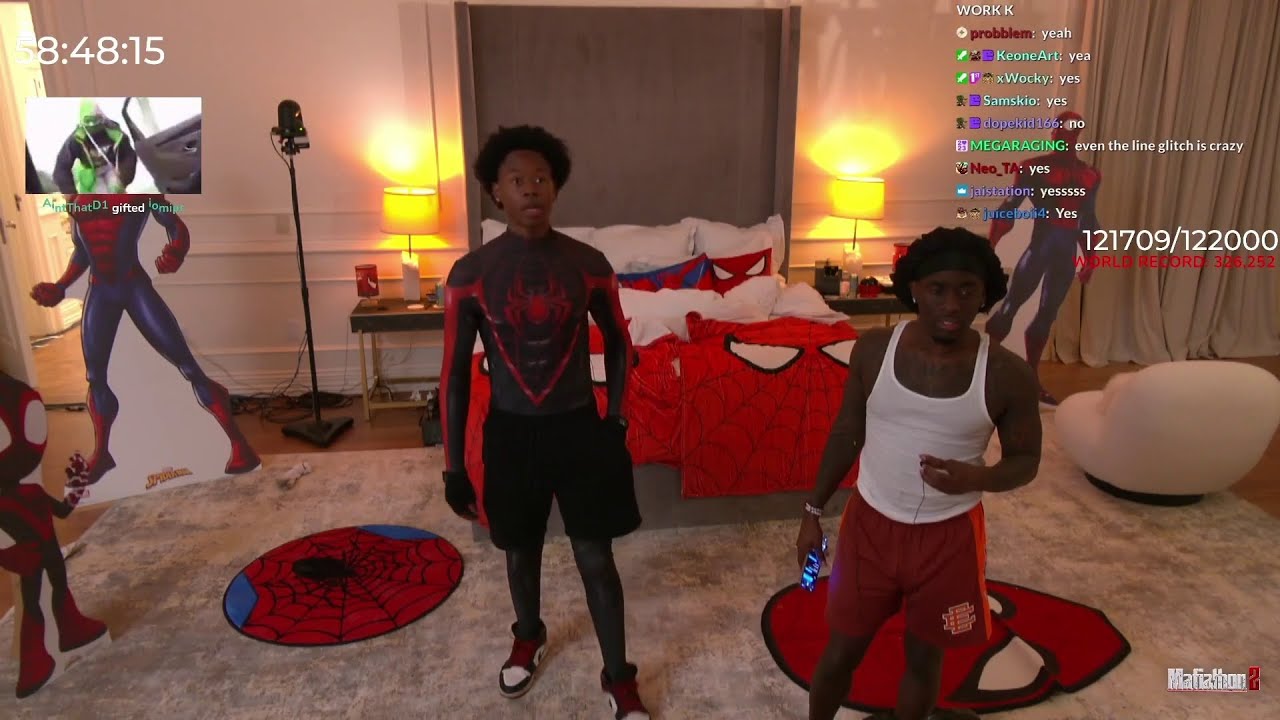 kai cenat live twitch spider man room edition part1