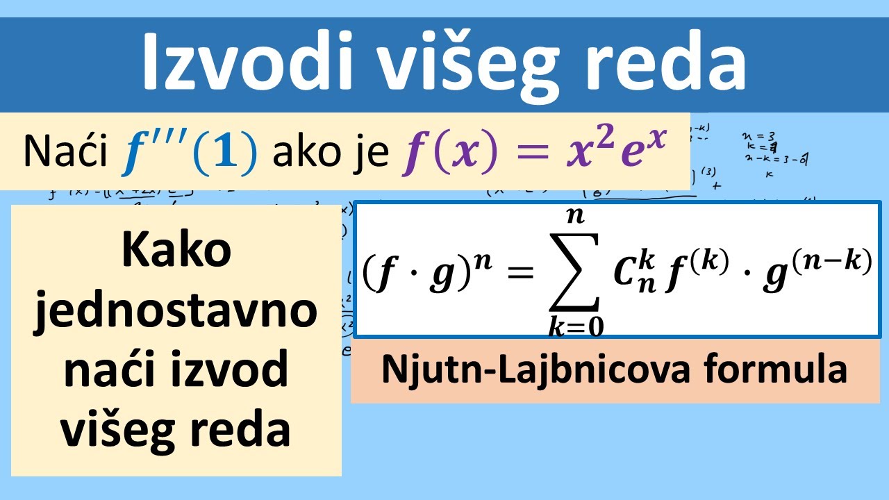 Kako jednostavno naći izvod višeg reda. Njutn-Lajbnicova formula. Izvodi višeg reda zadaci