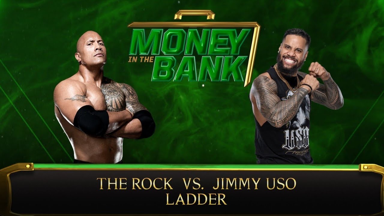 Full Match  The Rock Vs JIMMY USO  Money in the bank Full Intense Fight ever in the History of WWE