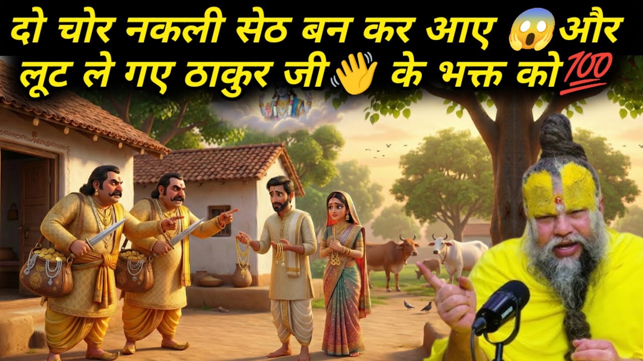 दो चोर नकली सेठ बन कर आए और लूट ले गए ठाकुर जी के भक्त को || Premanand Ji Maharaj #bhaktcharitra