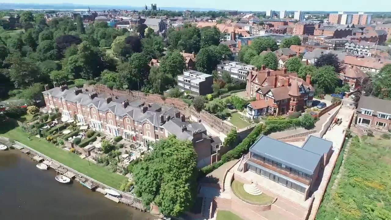 river dee and the meadows drone flight