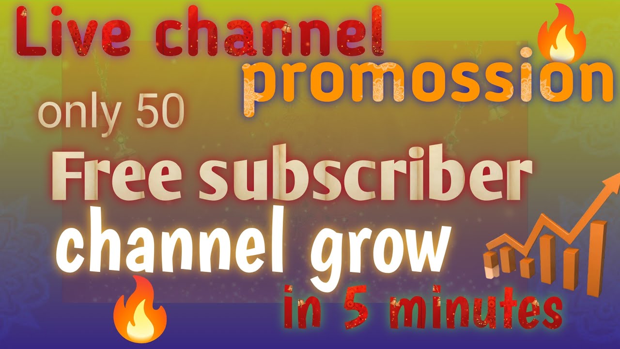 live channel promotion 🔥 free subscriber