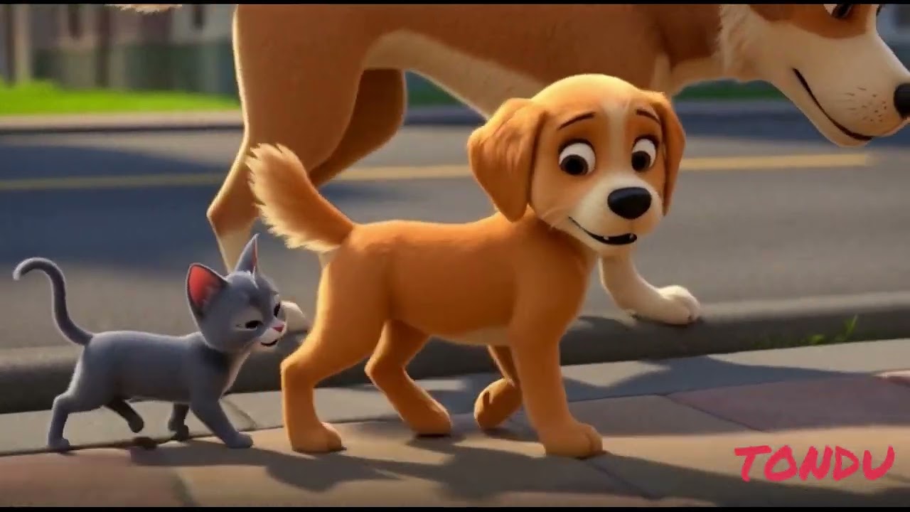 🐶🐱 Tuffy and Mimi’s Brave Way Home | Kids Animated Story