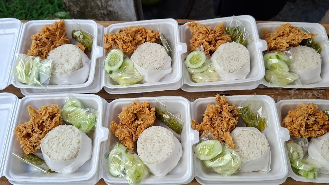 BIKIN NASI AYAM GEPREK JUAL 11.000 PER BOX, AYAM STENGAH kg JADIKAN 8 POTONG. || ini cuan 